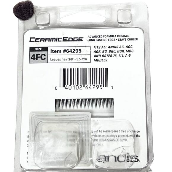 Andis CeramicEdge Steel Pet Clipper Blade Size 4FC 3/8-Inch Cut - Picture 4 of 4